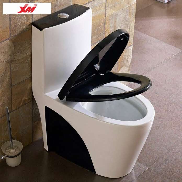 Inodoro one piece blanco con negro XM 